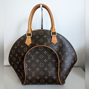 Authentic Louis Vuitton Monogram Canvas Ellipse MM Handbag